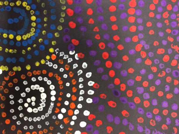 Pointillism Painting With Cotton Buds